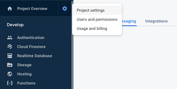 Open Project Settings